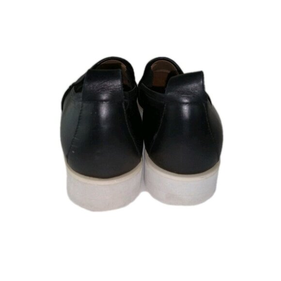 Everlane Black Leather Street Shoes Loafers Sz 8.5 Black Slip On Pointed Toe - Picture 9 of 14